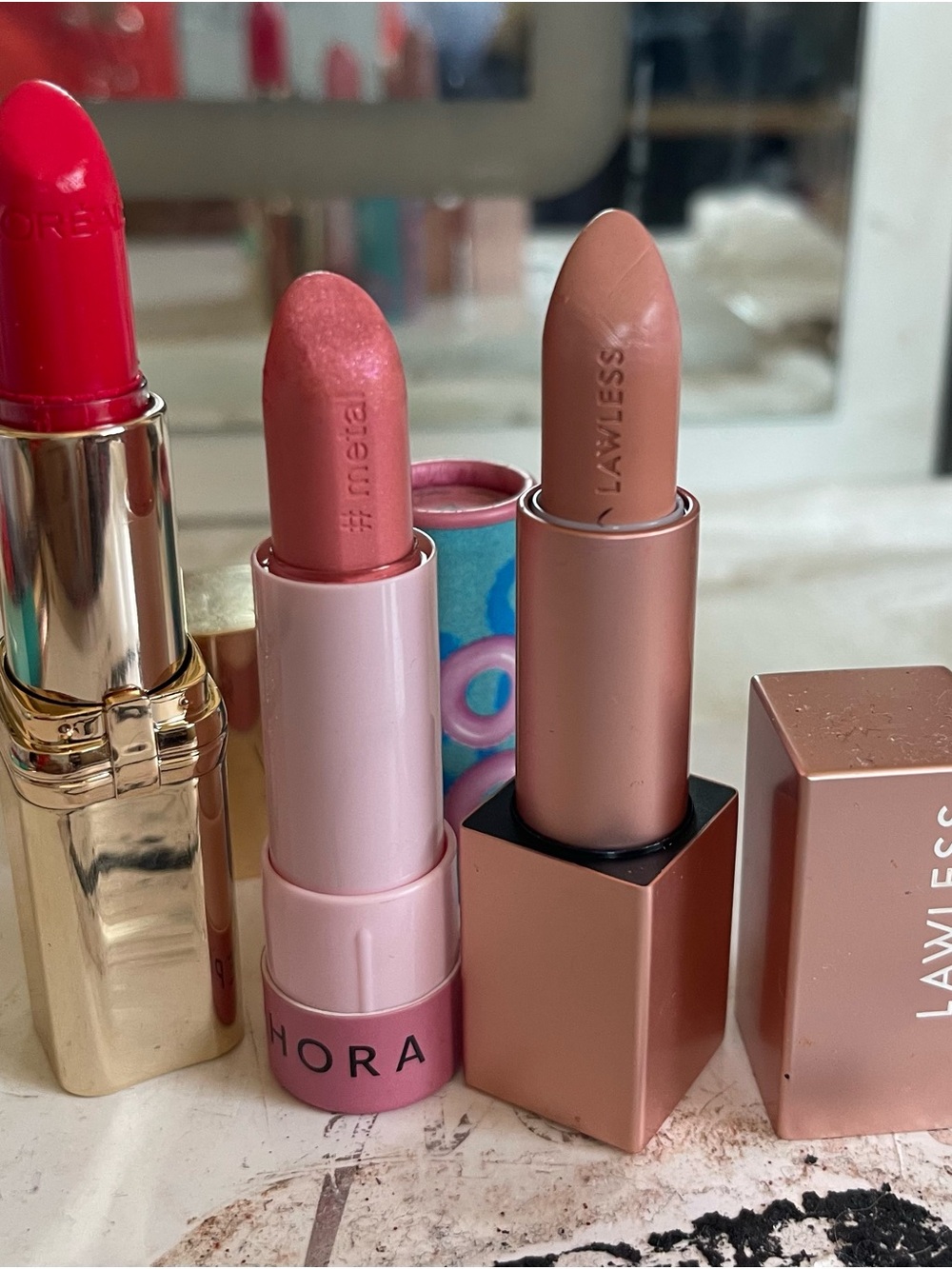 Sephora Pink & Nude Lipstick Duo - Soft Pink and Neutral Beige Shades